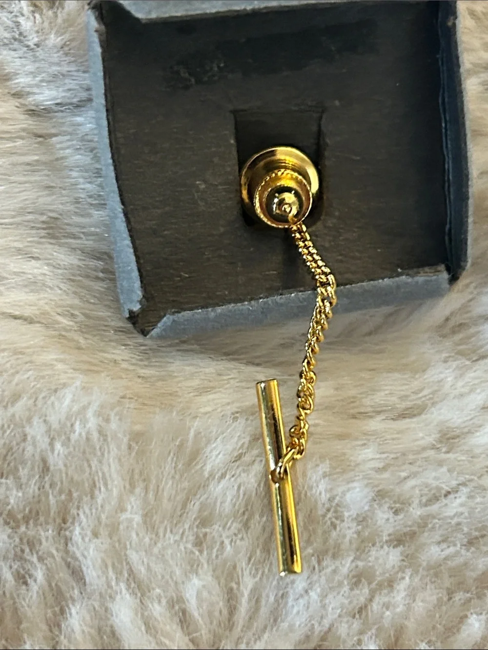 Christian Dior Vintage 70’s/80’s gold tone square cuff link set in original box